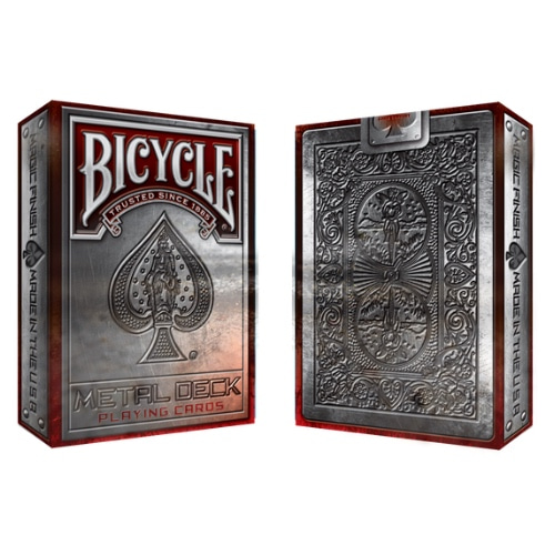 바이시클 메탈 라이더백 레드 (Bicycle Metal Rider Back Red Playing Cards)